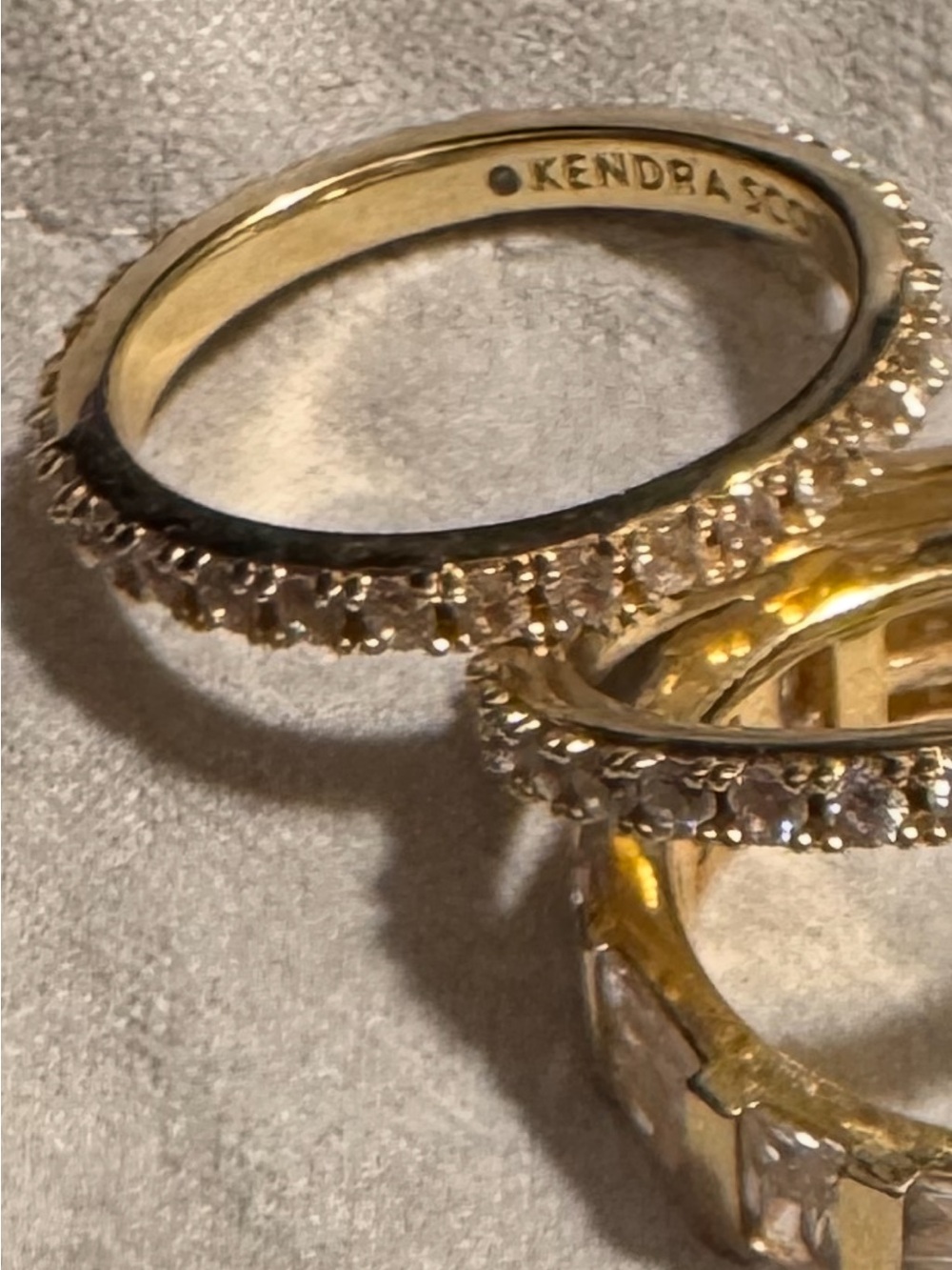Kendra Scott Gold Pavé Crystal Stackable Ring Set